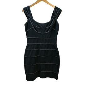 Tadashi black dress stretchy bandage *see photos for details S‎ vintage bodycon